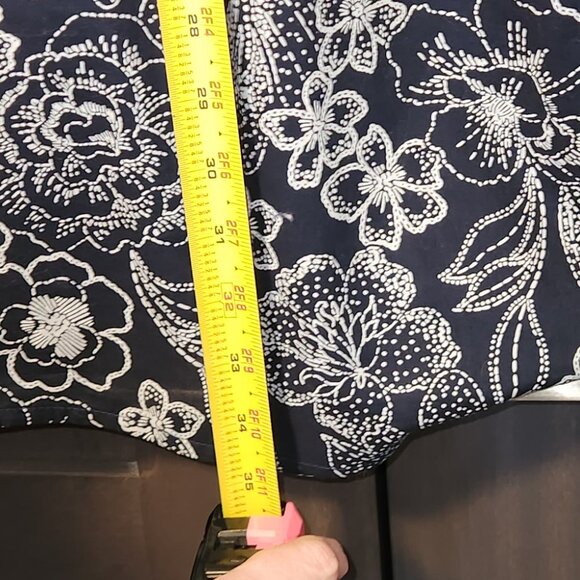 Blue Floral Dress Drop Waist - Picture 4 of 7